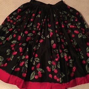 Pinup Couture Cherries Border skirt